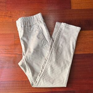 BEVY FLOG Beige Houndstooth Straight Leg Pants